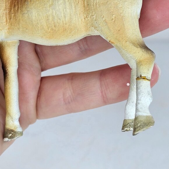 Vintage Ceramic Goat Figurine Hand Painted Nativity *AS IS Multiple Repairs* - Picture 9 of 12